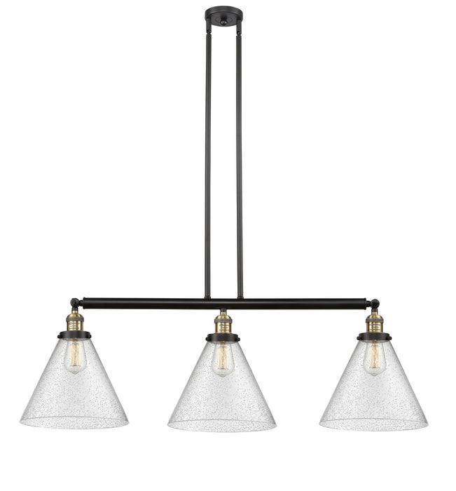 Innovations 213-BAB-G44-L Three Light Island Pendant, Black Antique Brass