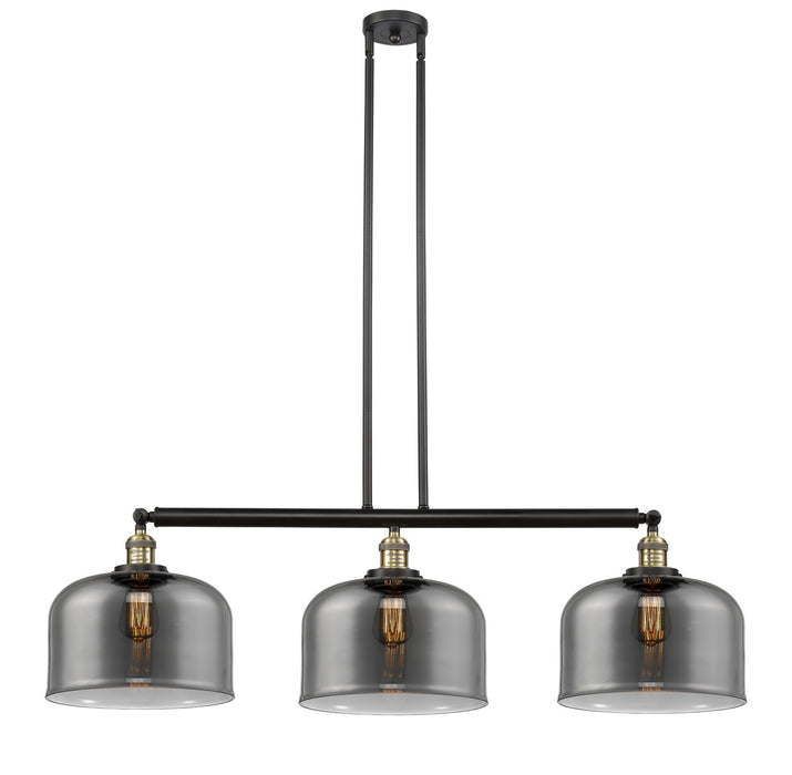 Innovations 213-BAB-G73-L Three Light Island Pendant, Black Antique Brass
