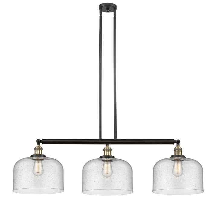 Innovations 213-BAB-G74-L Three Light Island Pendant, Black Antique Brass