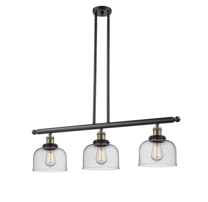Innovations 213-BAB-G74-LED LED Island Pendant, Black Antique Brass