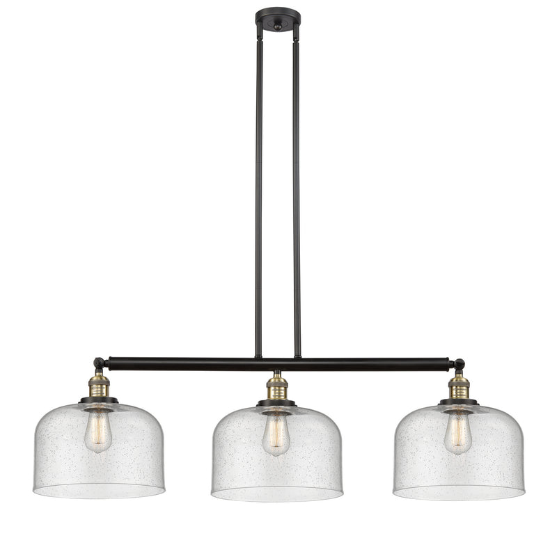Innovations 213-BAB-G74-L-LED LED Island Pendant, Black Antique Brass