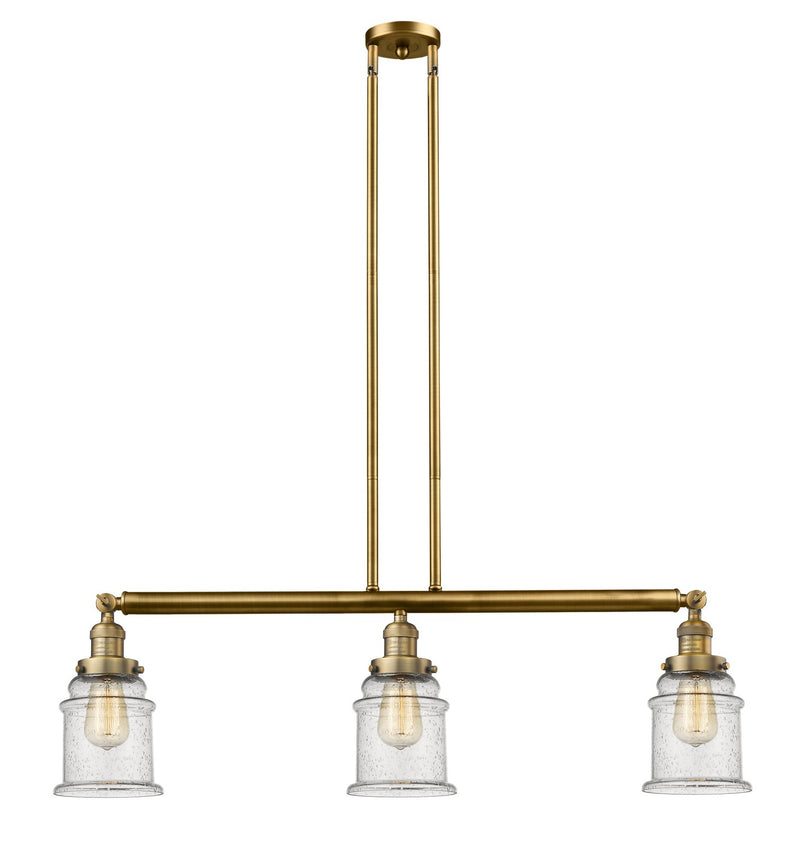 Innovations 213-BB-G184-LED LED Island Pendant, Brushed Brass