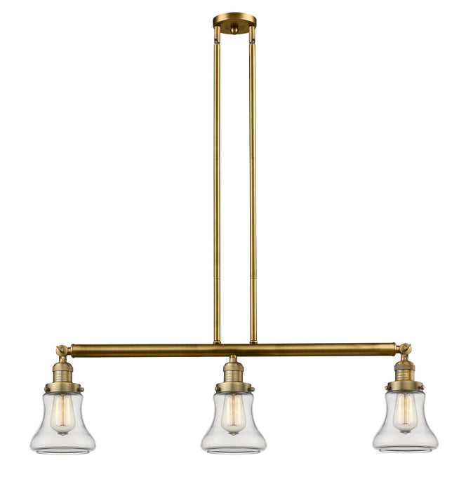 Innovations 213-BB-G192 Three Light Island Pendant, Brushed Brass