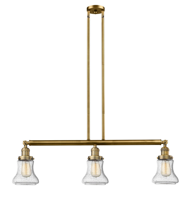 Innovations 213-BB-G194 Three Light Island Pendant, Brushed Brass