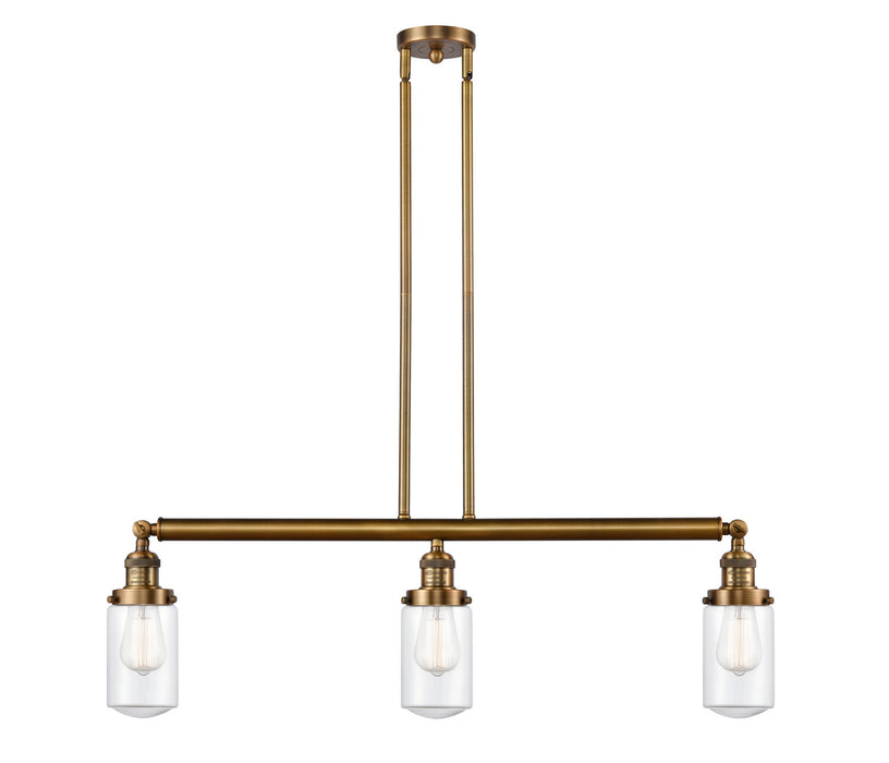Innovations 213-BB-G312 Three Light Island Pendant, Brushed Brass