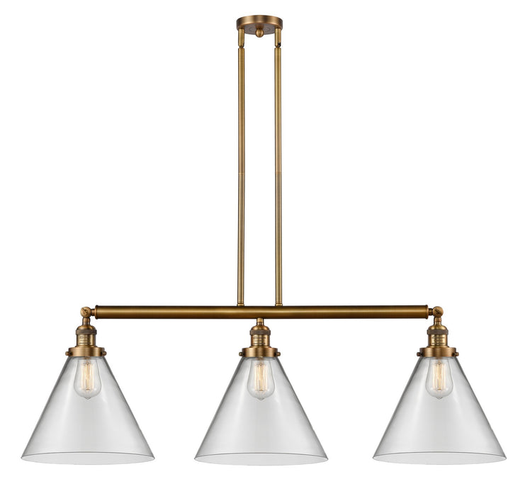 Innovations 213-BB-G42-L Three Light Island Pendant, Brushed Brass