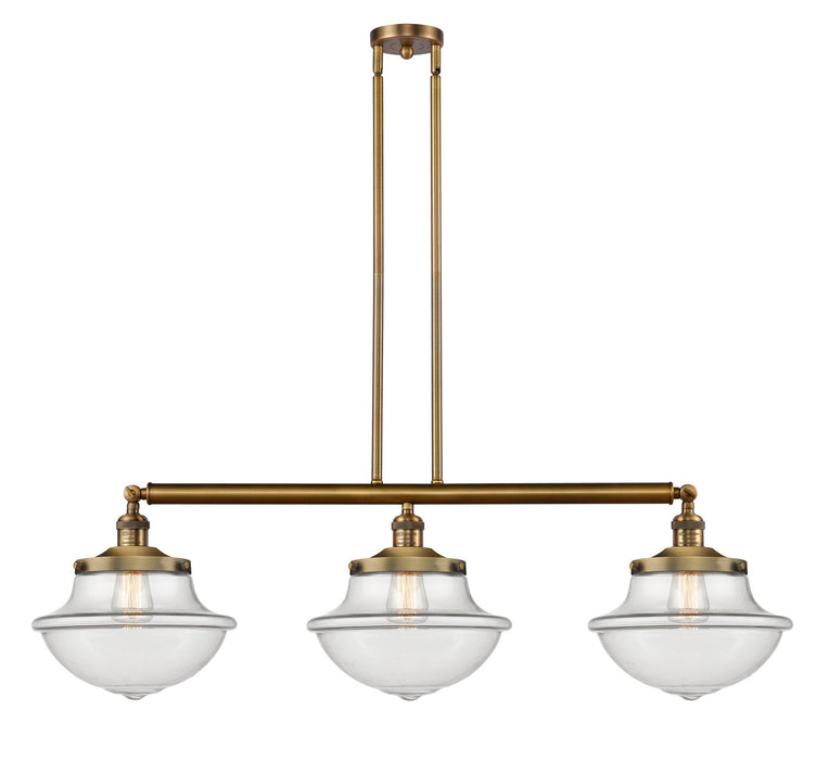 Innovations 213-BB-G542 Three Light Island Pendant, Brushed Brass