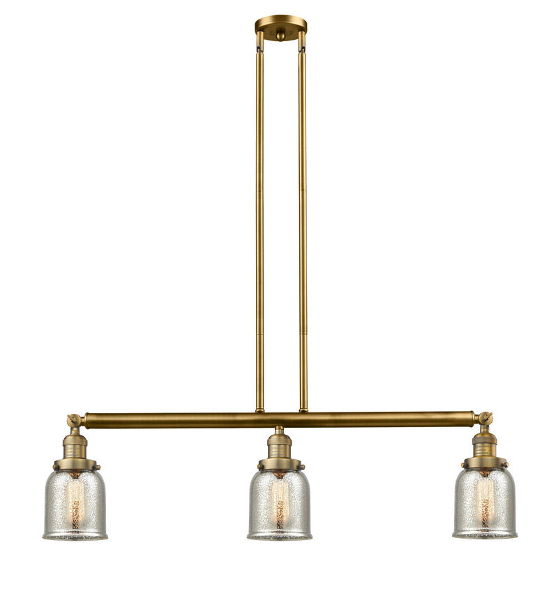 Innovations 213-BB-G58 Three Light Island Pendant, Brushed Brass