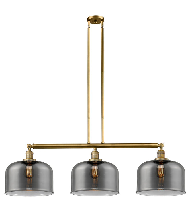 Innovations 213-BB-G73-L Three Light Island Pendant, Brushed Brass