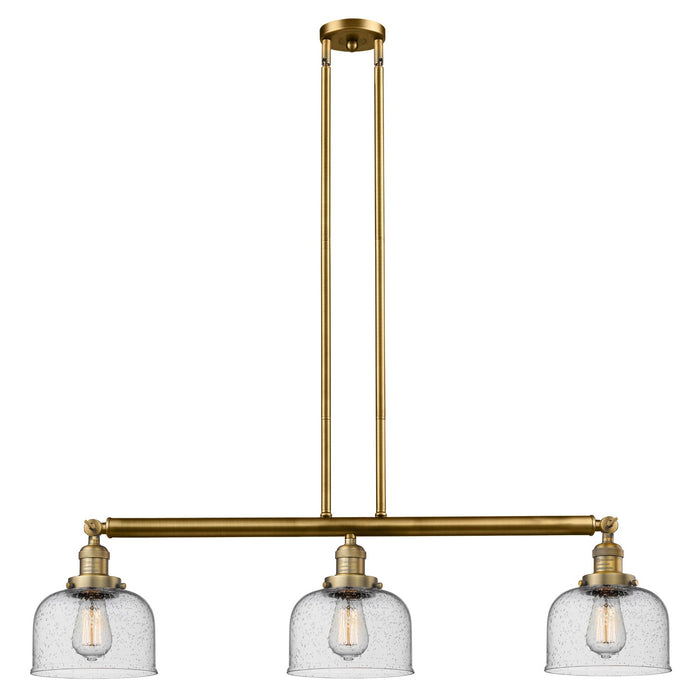 Innovations 213-BB-G74 Three Light Island Pendant, Brushed Brass