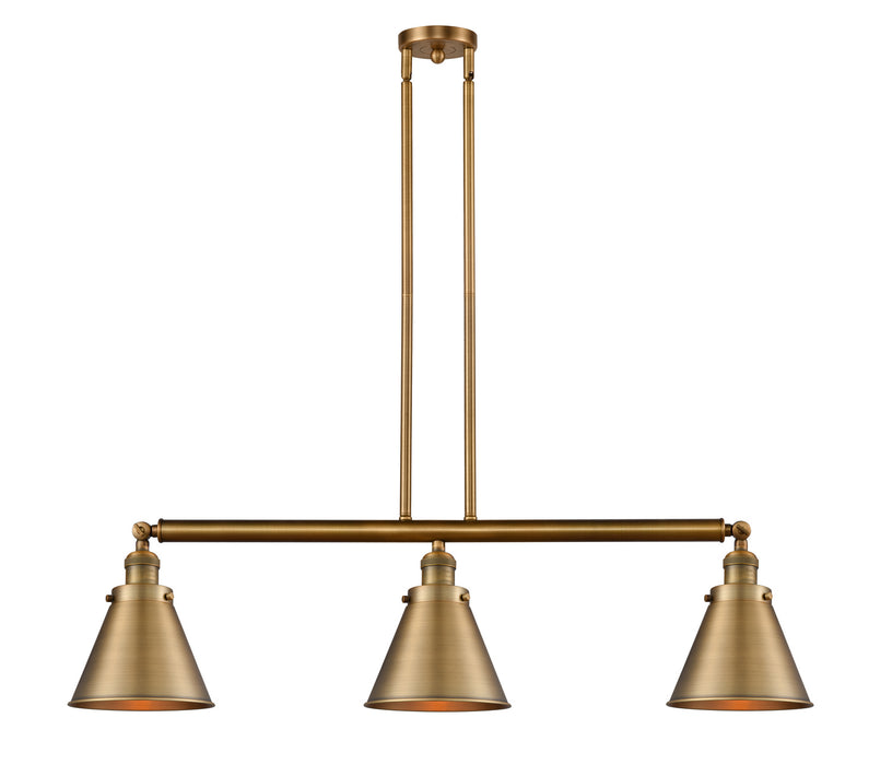 Innovations 213-BB-M13-BB Three Light Island Pendant, Brushed Brass