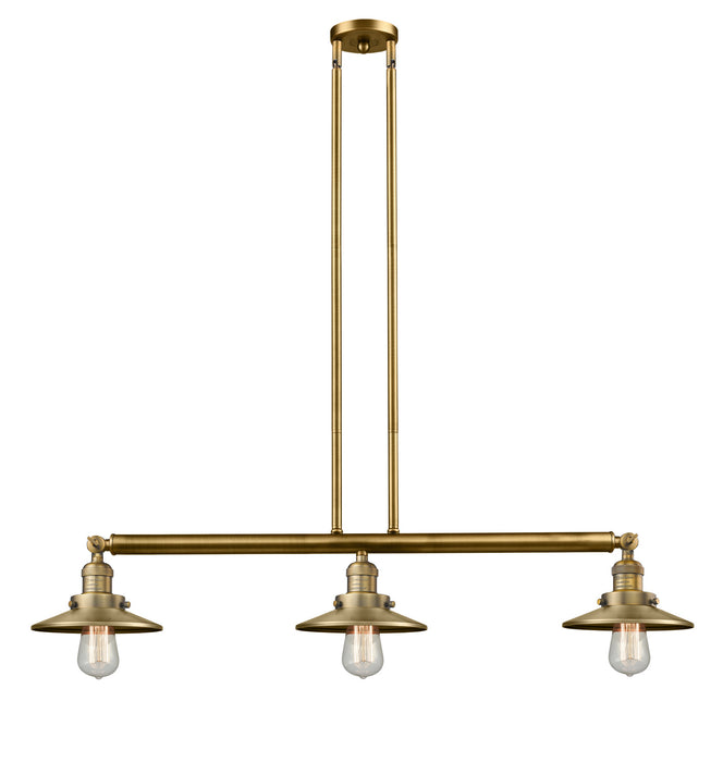 Innovations 213-BB-M4-LED LED Island Pendant, Brushed Brass