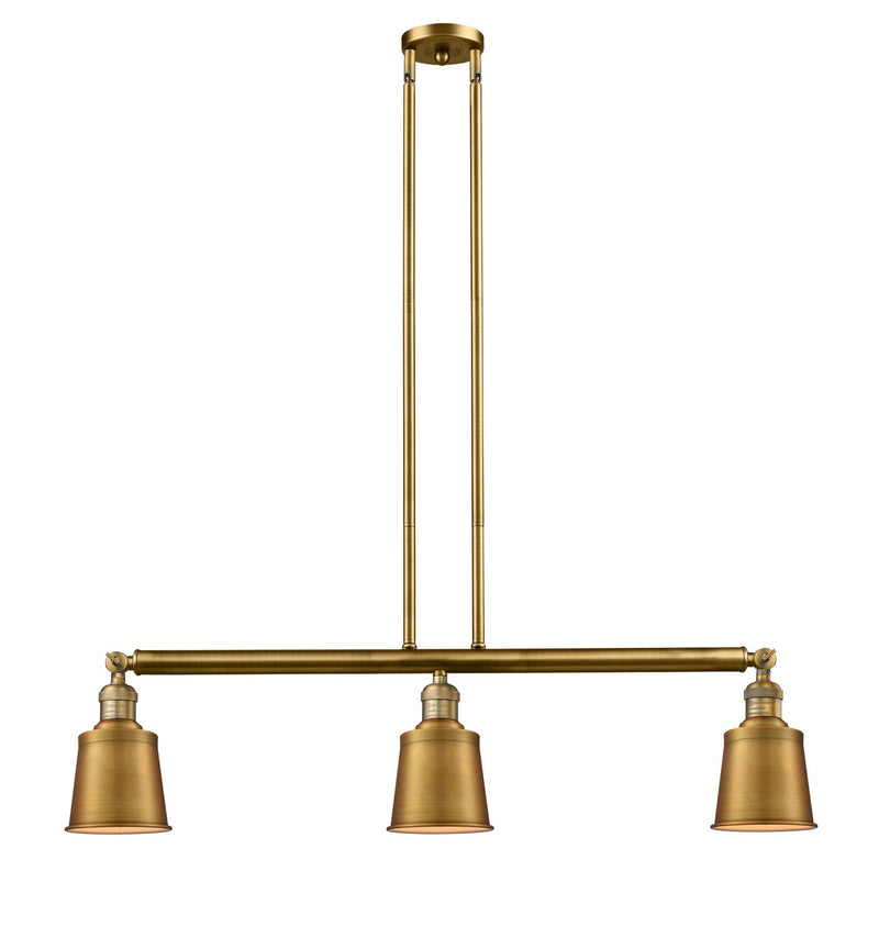Innovations 213-BB-M9-BB Three Light Island Pendant, Brushed Brass