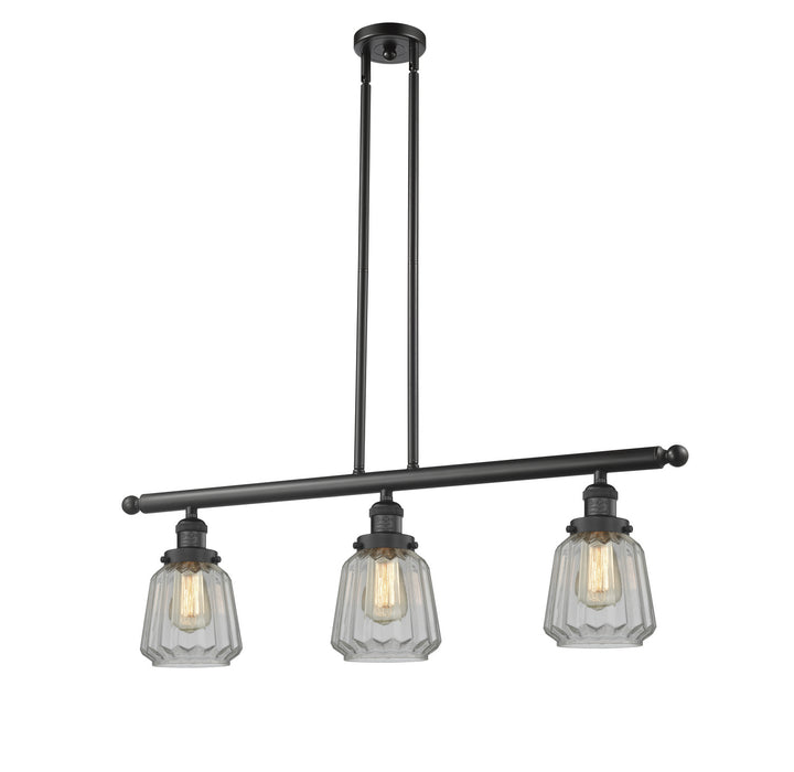 Innovations 213-BK-G142-LED LED Island Pendant, Matte Black