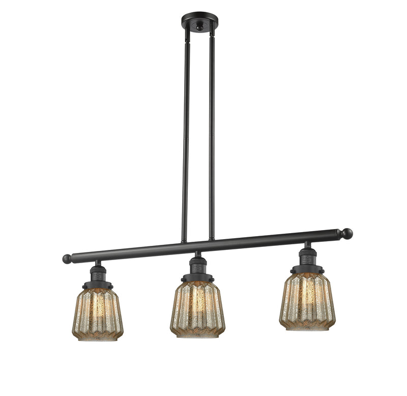 Innovations 213-BK-G146-LED LED Island Pendant, Matte Black