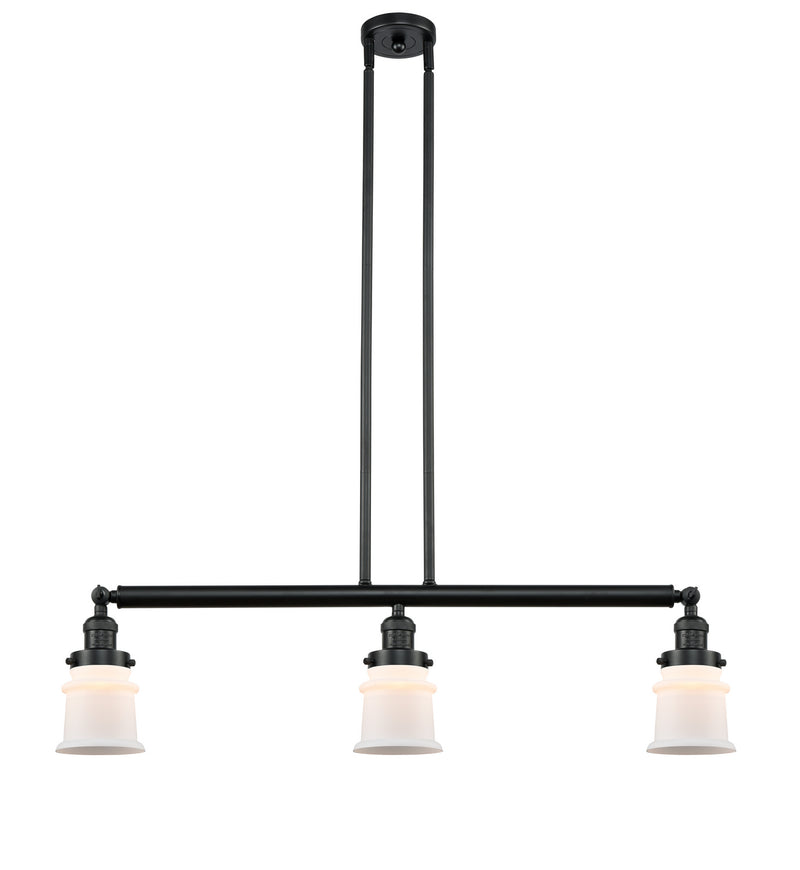 Innovations 213-BK-G181S Three Light Island Pendant, Matte Black