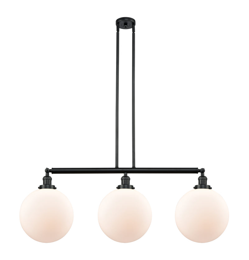 Innovations 213-BK-G201-12-LED LED Island Pendant, Matte Black
