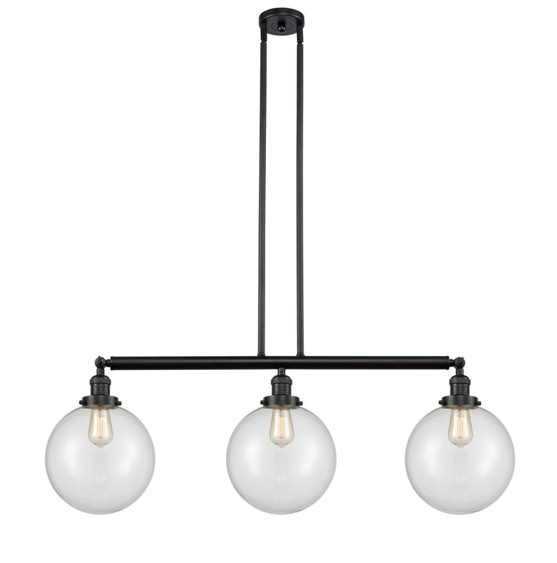 Innovations 213-BK-G202-10-LED LED Island Pendant, Matte Black