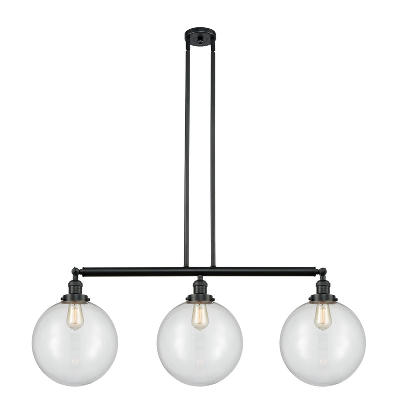 Innovations 213-BK-G202-12-LED LED Island Pendant, Matte Black
