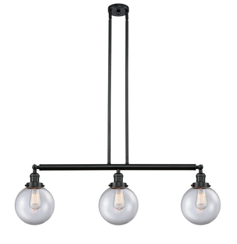 Innovations 213-BK-G202-8-LED LED Island Pendant, Matte Black