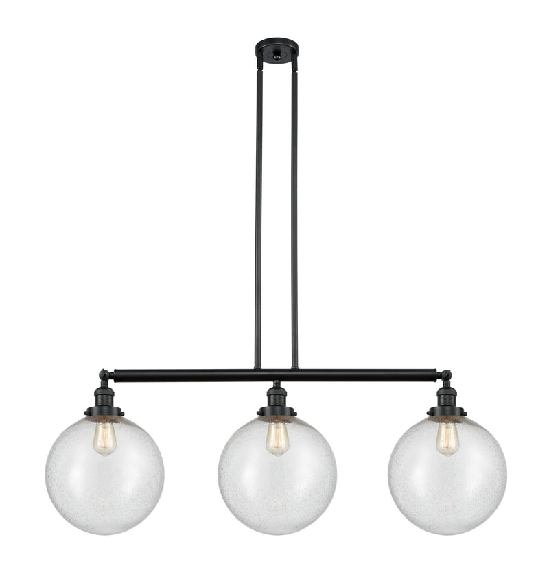Innovations 213-BK-G204-12-LED LED Island Pendant, Matte Black