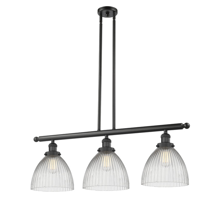 Innovations 213-BK-G222 Three Light Island Pendant, Matte Black