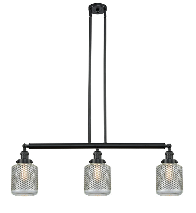 Innovations 213-BK-G262 Three Light Island Pendant, Matte Black