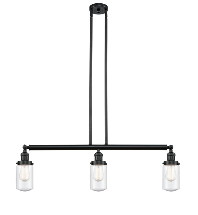 Innovations 213-BK-G314 Three Light Island Pendant, Matte Black