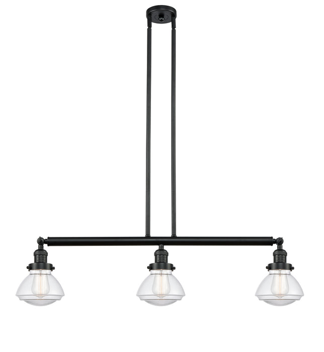 Innovations 213-BK-G322 Three Light Island Pendant, Matte Black