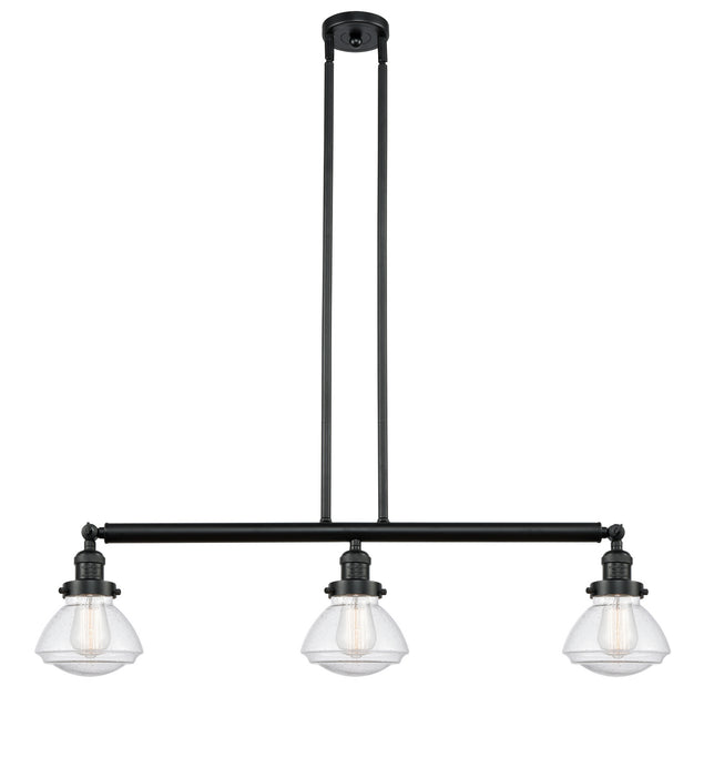 Innovations 213-BK-G324 Three Light Island Pendant, Matte Black