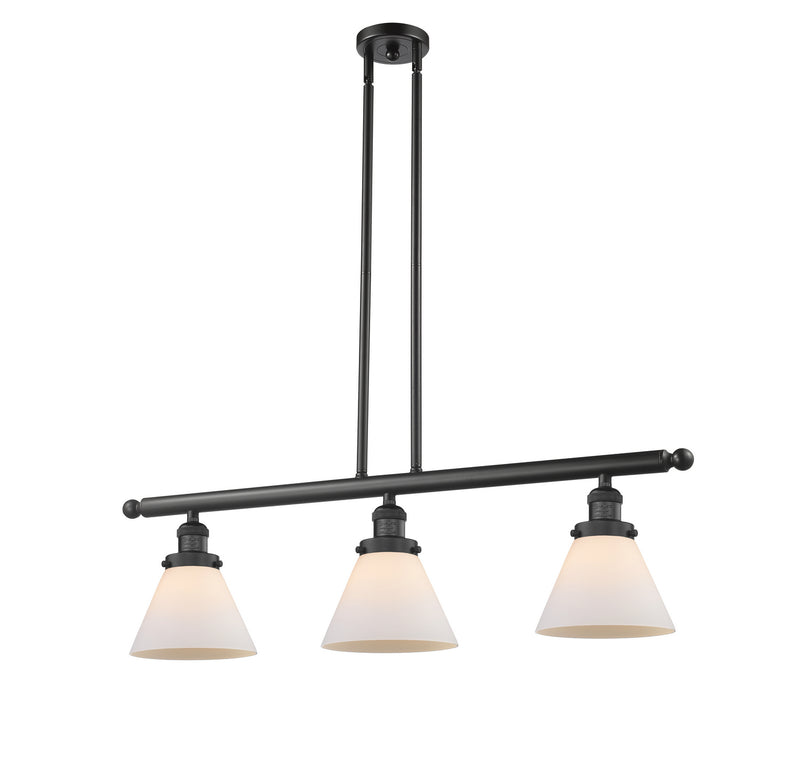 Innovations 213-BK-G41 Three Light Island Pendant, Matte Black