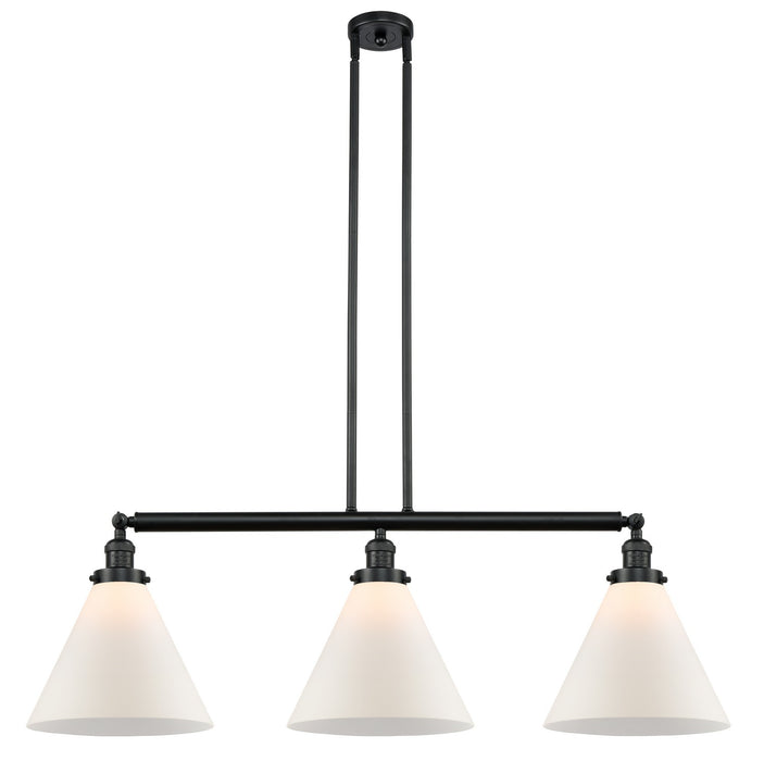 Innovations 213-BK-G41-L Three Light Island Pendant, Matte Black