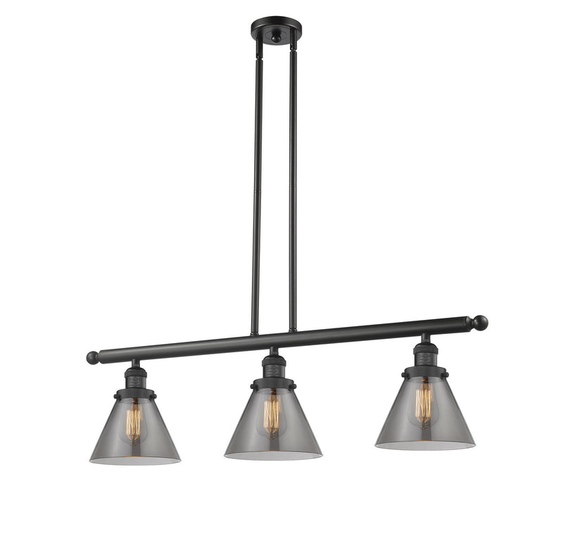 Innovations 213-BK-G43-LED LED Island Pendant, Matte Black