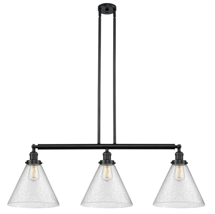 Innovations 213-BK-G44-L Three Light Island Pendant, Matte Black