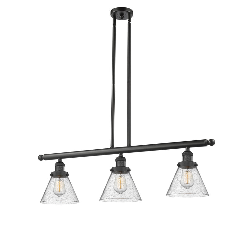 Innovations 213-BK-G44-LED LED Island Pendant, Matte Black