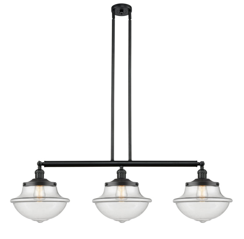 Innovations 213-BK-G542 Three Light Island Pendant, Matte Black