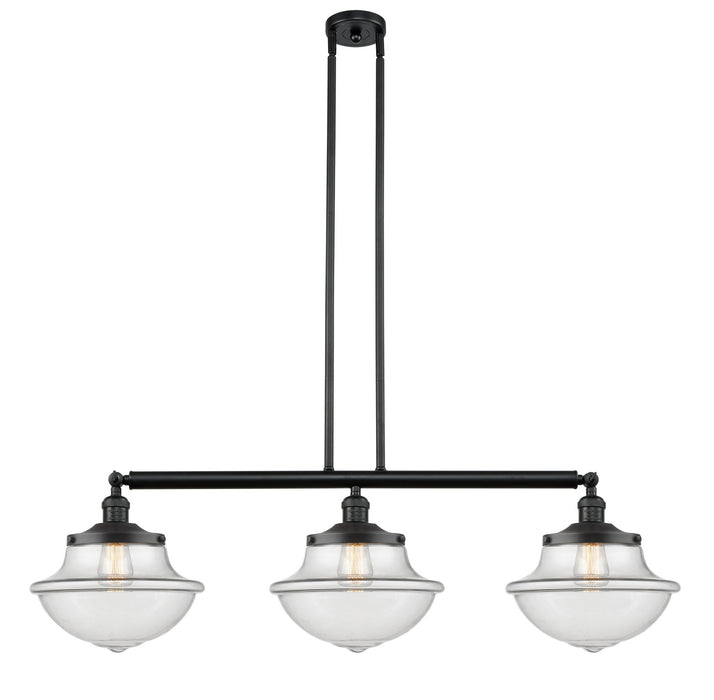 Innovations 213-BK-G542 Three Light Island Pendant, Matte Black