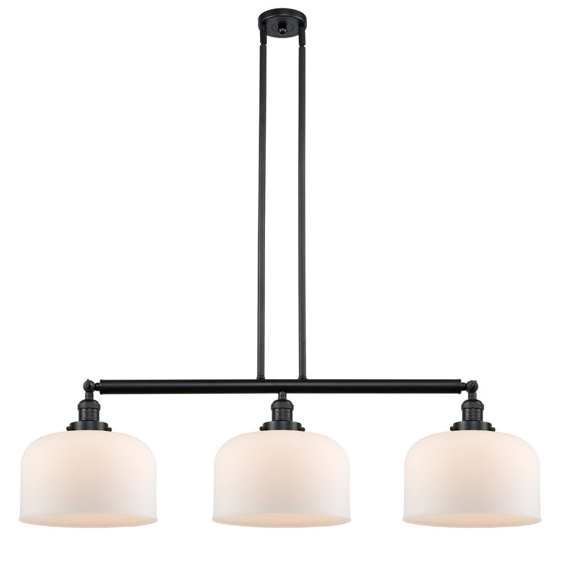 Innovations 213-BK-G71-L Three Light Island Pendant, Matte Black