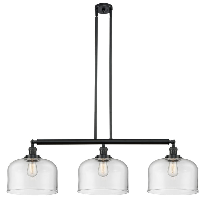 Innovations 213-BK-G72-L Three Light Island Pendant, Matte Black
