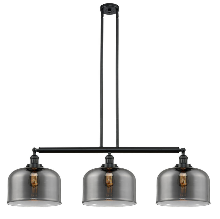 Innovations 213-BK-G73-L Three Light Island Pendant, Matte Black