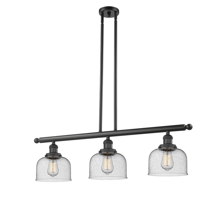 Innovations 213-BK-G74 Three Light Island Pendant, Matte Black