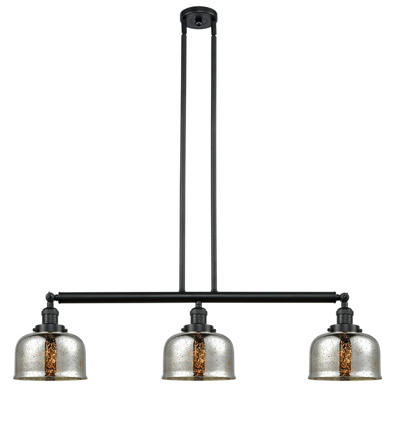 Innovations 213-BK-G78 Three Light Island Pendant, Matte Black