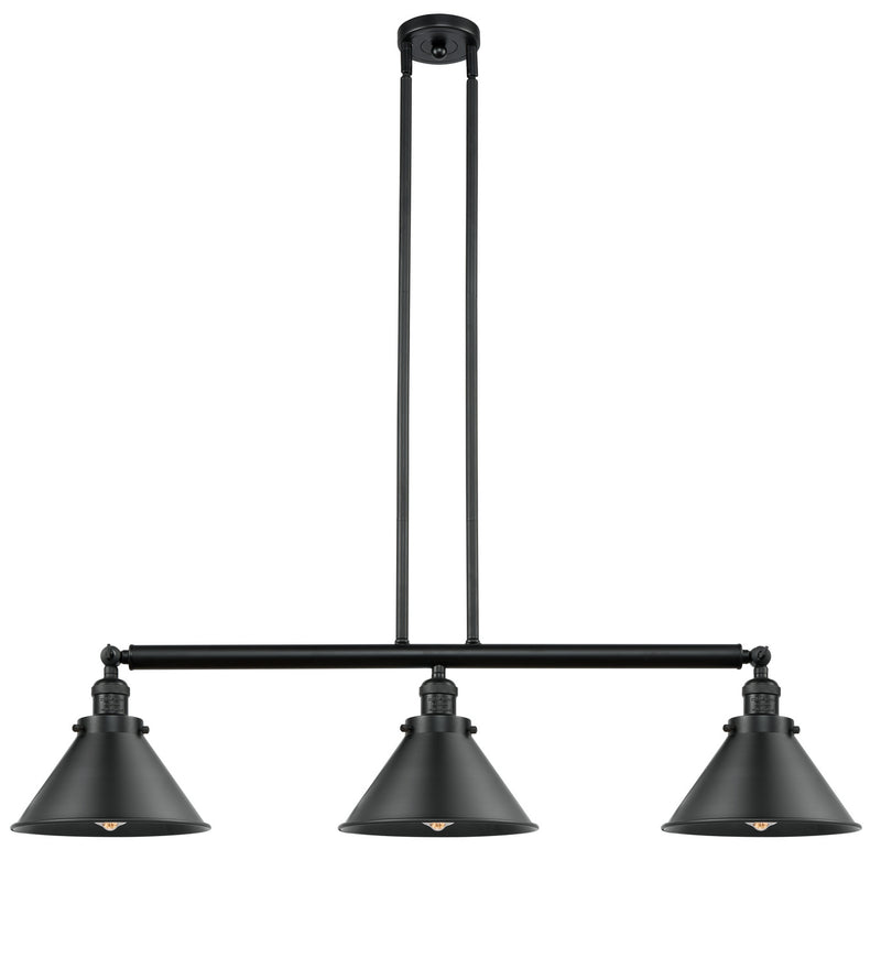 Innovations 213-BK-M10-BK Three Light Island Pendant, Matte Black