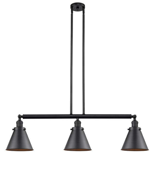 Innovations 213-BK-M13-BK Three Light Island Pendant, Matte Black