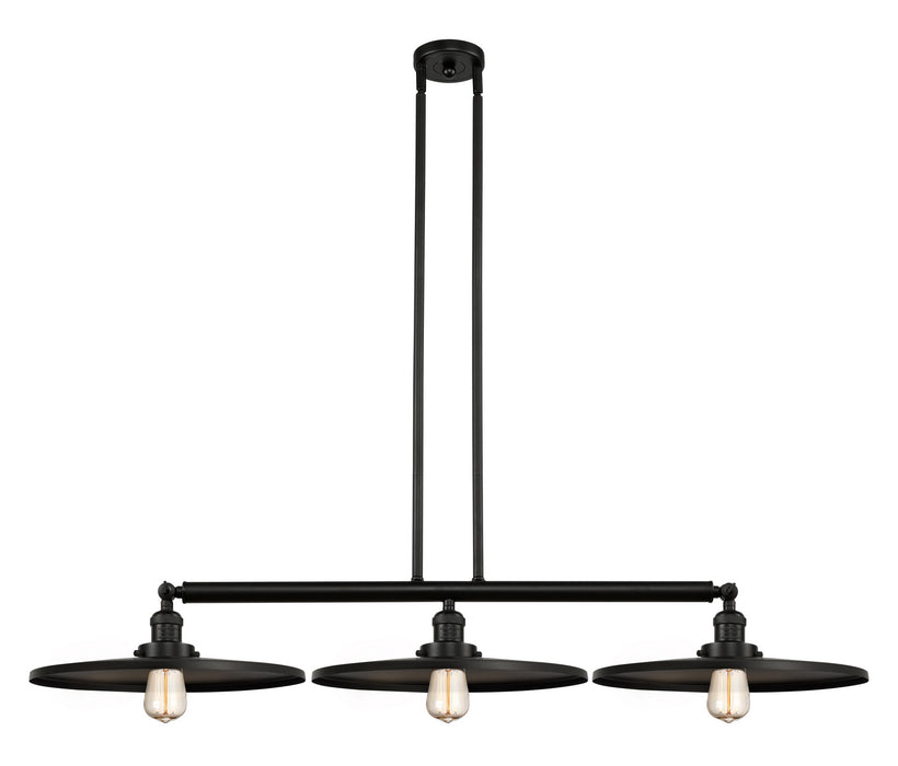 Innovations 213-BK-MFR-BK-16-LED LED Island Pendant, Matte Black
