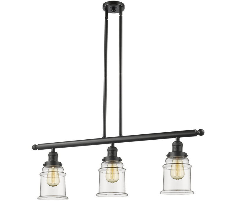 Innovations 213-OB-G182 Three Light Island Pendant, Oil Rubbed Bronze