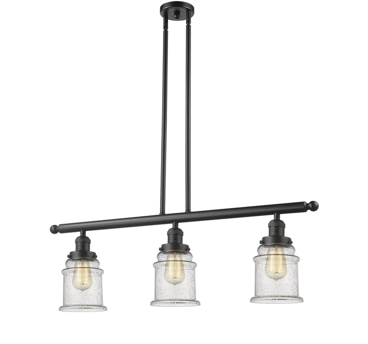 Innovations 213-OB-G184 Three Light Island Pendant, Oil Rubbed Bronze