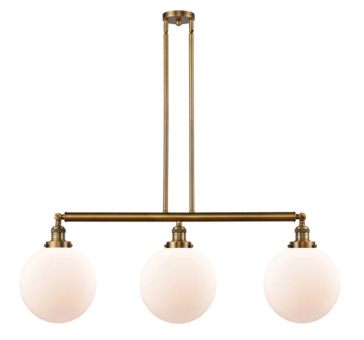 Innovations 213-BB-G201-10-LED LED Island Pendant, Brushed Brass