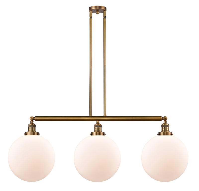 Innovations 213-BB-G201-12-LED LED Island Pendant, Brushed Brass