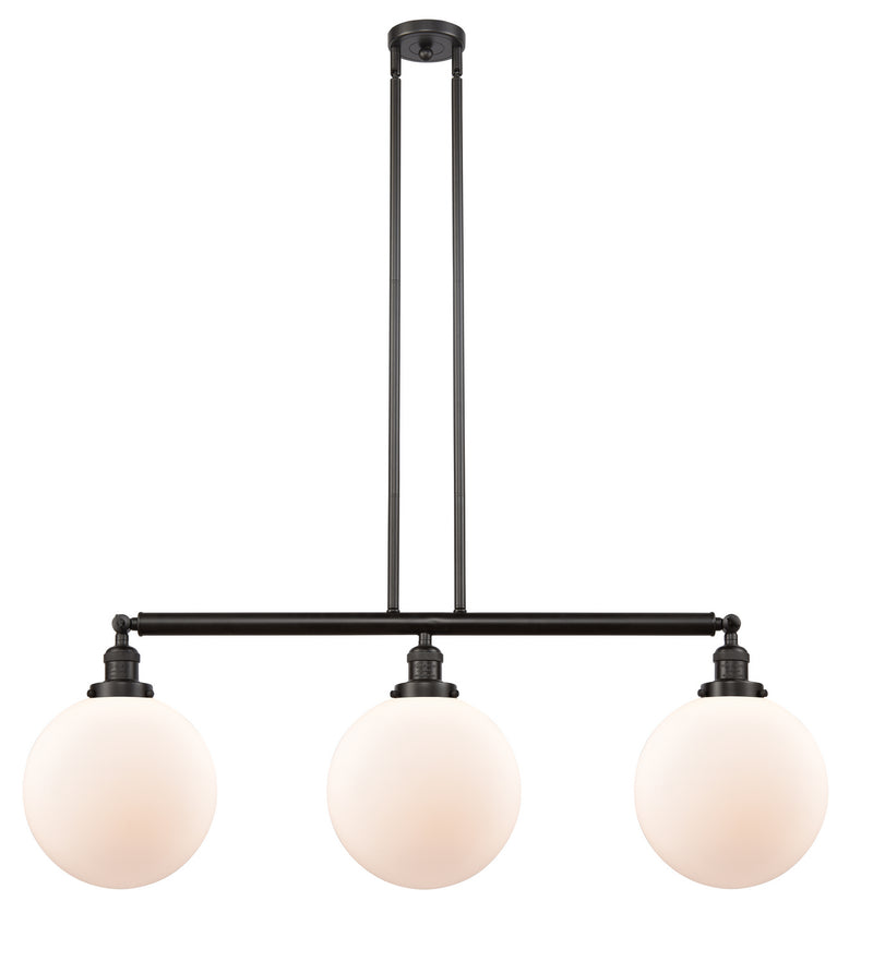 Innovations 213-OB-G201-10 Three Light Island Pendant, Oil Rubbed Bronze